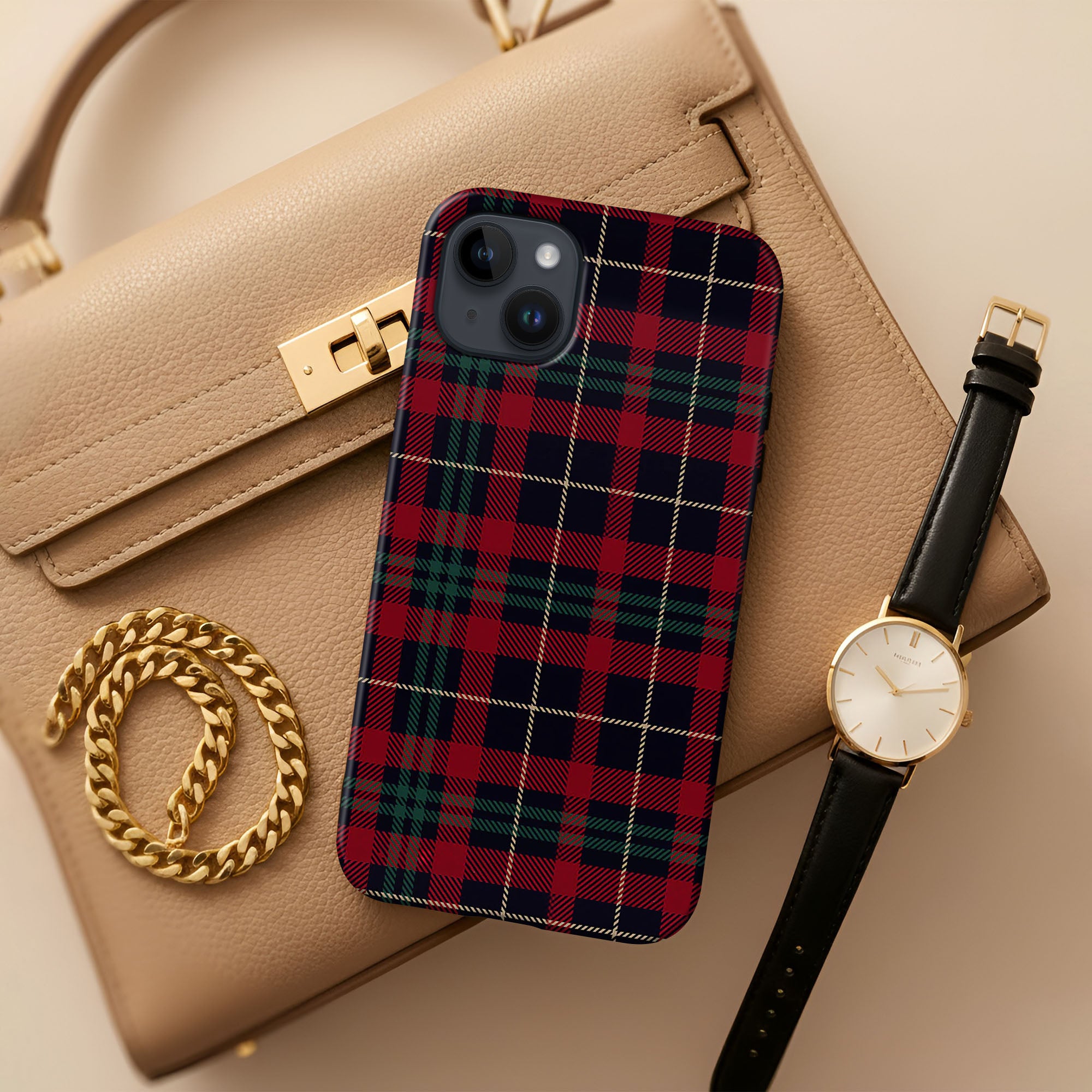 Plaid Latte Tough Case