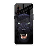 Angry Black Leopard Realme C3 Glass Back Cover Online