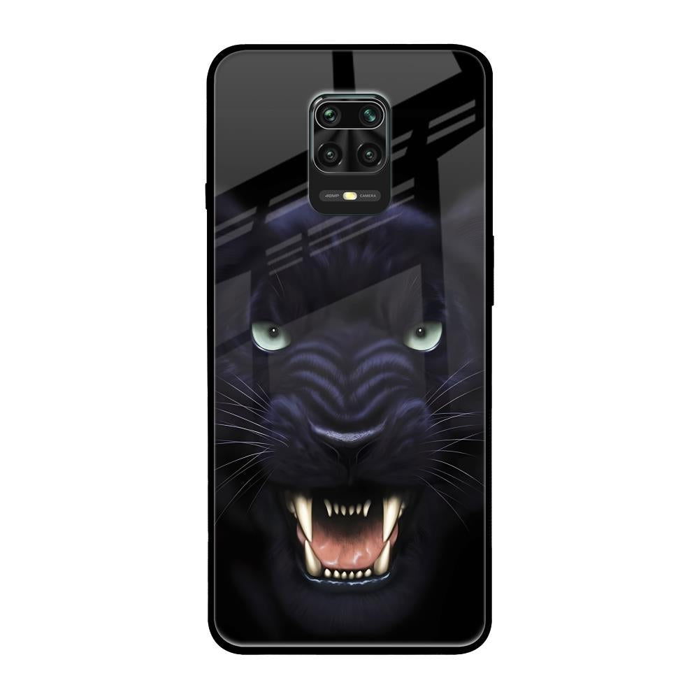 Angry Black Leopard Poco M2 Pro Glass Back Cover Online