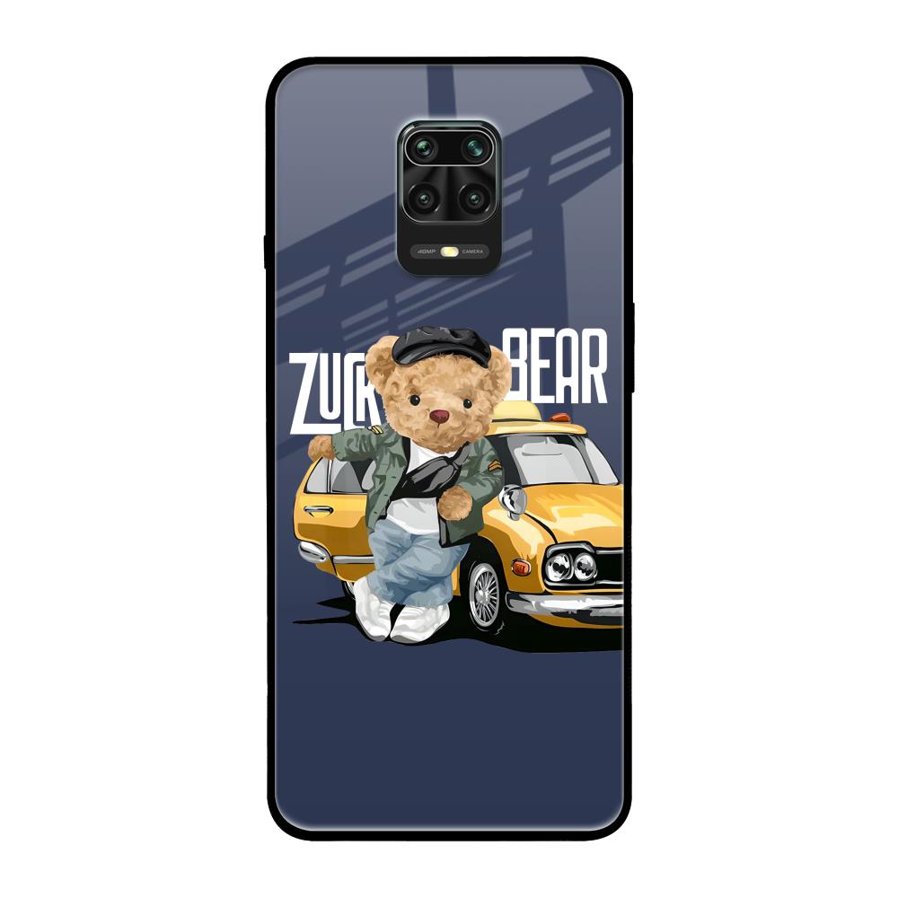 Adventurous Bear Poco M2 Pro Glass Back Cover Online