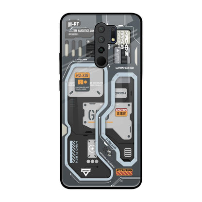 Retro Futuristic Redmi 9 prime Glass Back Cover Online