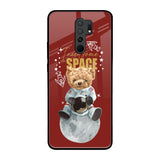 Astronaut Bear Redmi 9 prime Glass Back Cover Online