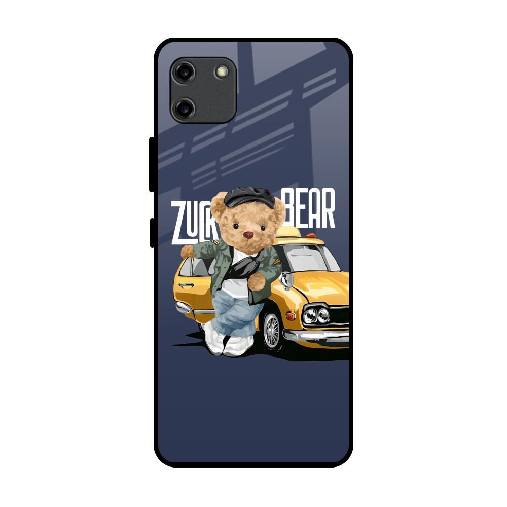 Adventurous Bear Realme C11 Glass Back Cover Online