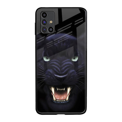 Angry Black Leopard Samsung Galaxy M31s Glass Back Cover Online