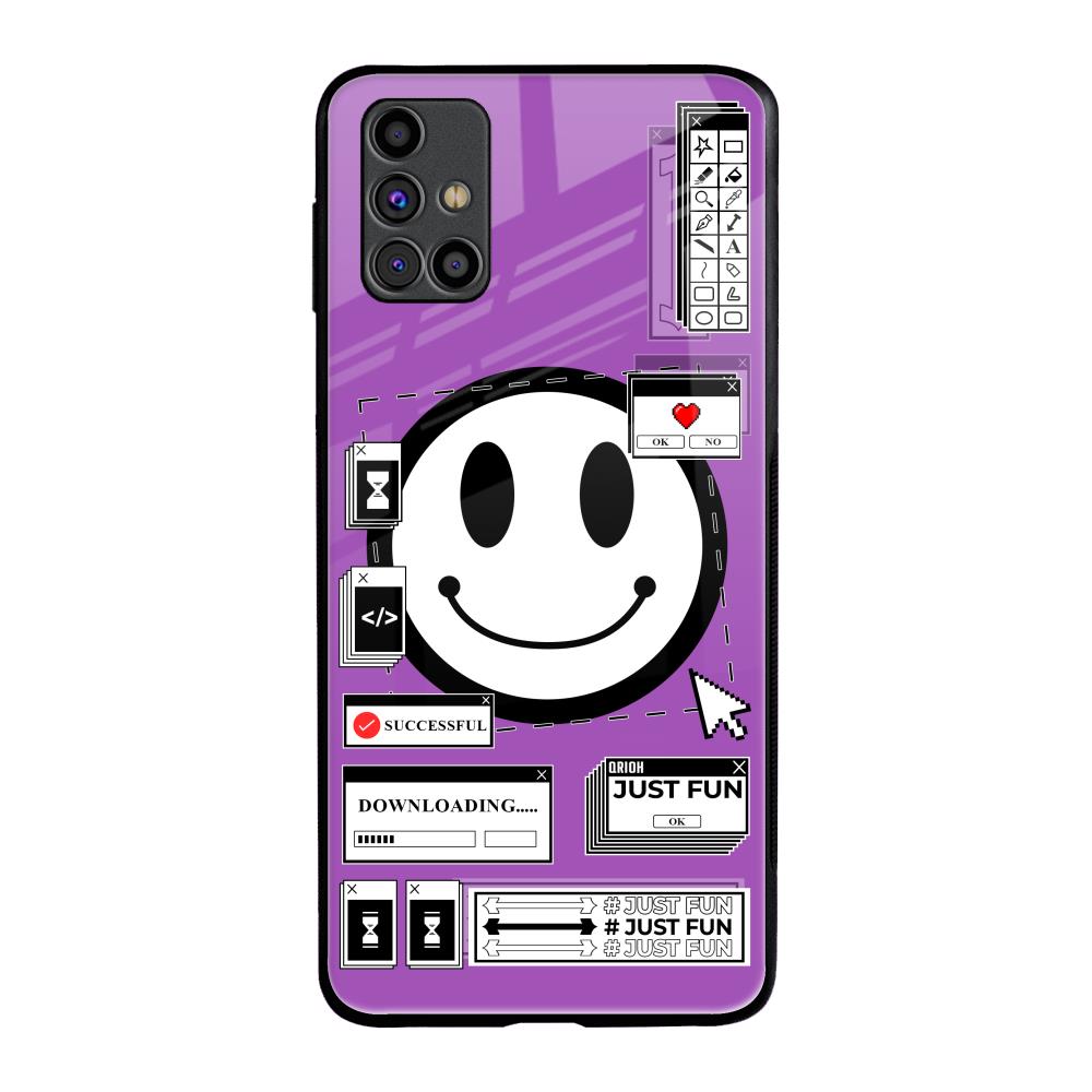 Code with Smile Samsung Galaxy M31s Glass Back Cover Online