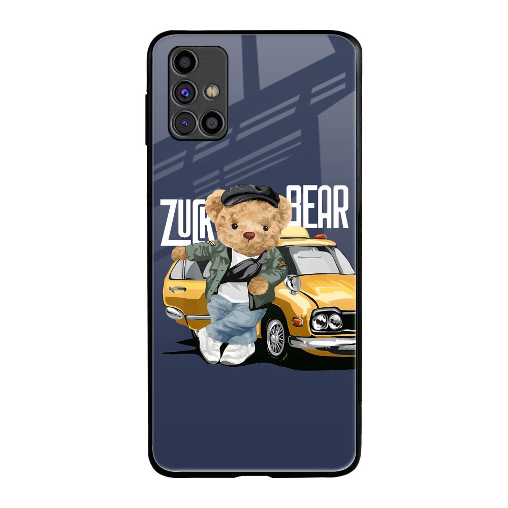 Adventurous Bear Samsung Galaxy M31s Glass Back Cover Online