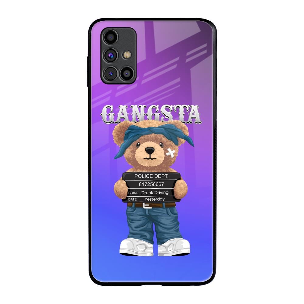 Gangsta Bear Samsung Galaxy M31s Glass Back Cover Online
