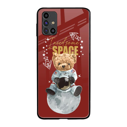Astronaut Bear Samsung Galaxy M31s Glass Back Cover Online