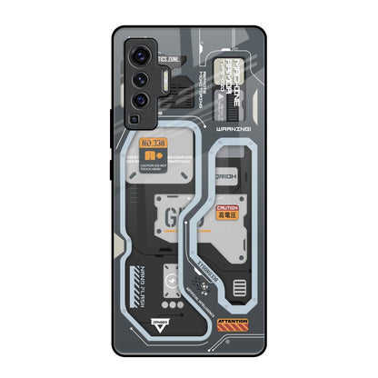 Retro Futuristic Vivo X50 Glass Back Cover Online