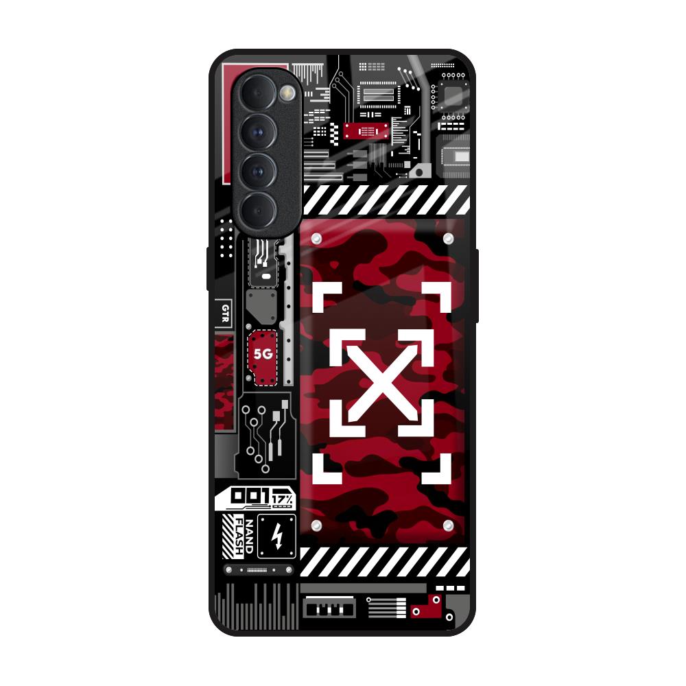 Technology Art Oppo Reno4 Pro Glass Back Cover Online