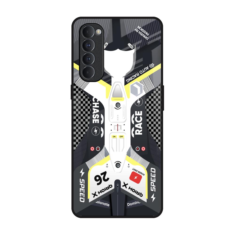 Car Enthusiast Oppo Reno4 Pro Glass Back Cover Online