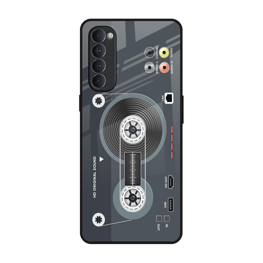 Retro Recorder Oppo Reno4 Pro Glass Back Cover Online