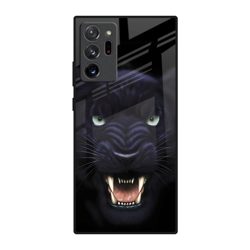 Angry Black Leopard Samsung Galaxy Note 20 Ultra Glass Back Cover Online