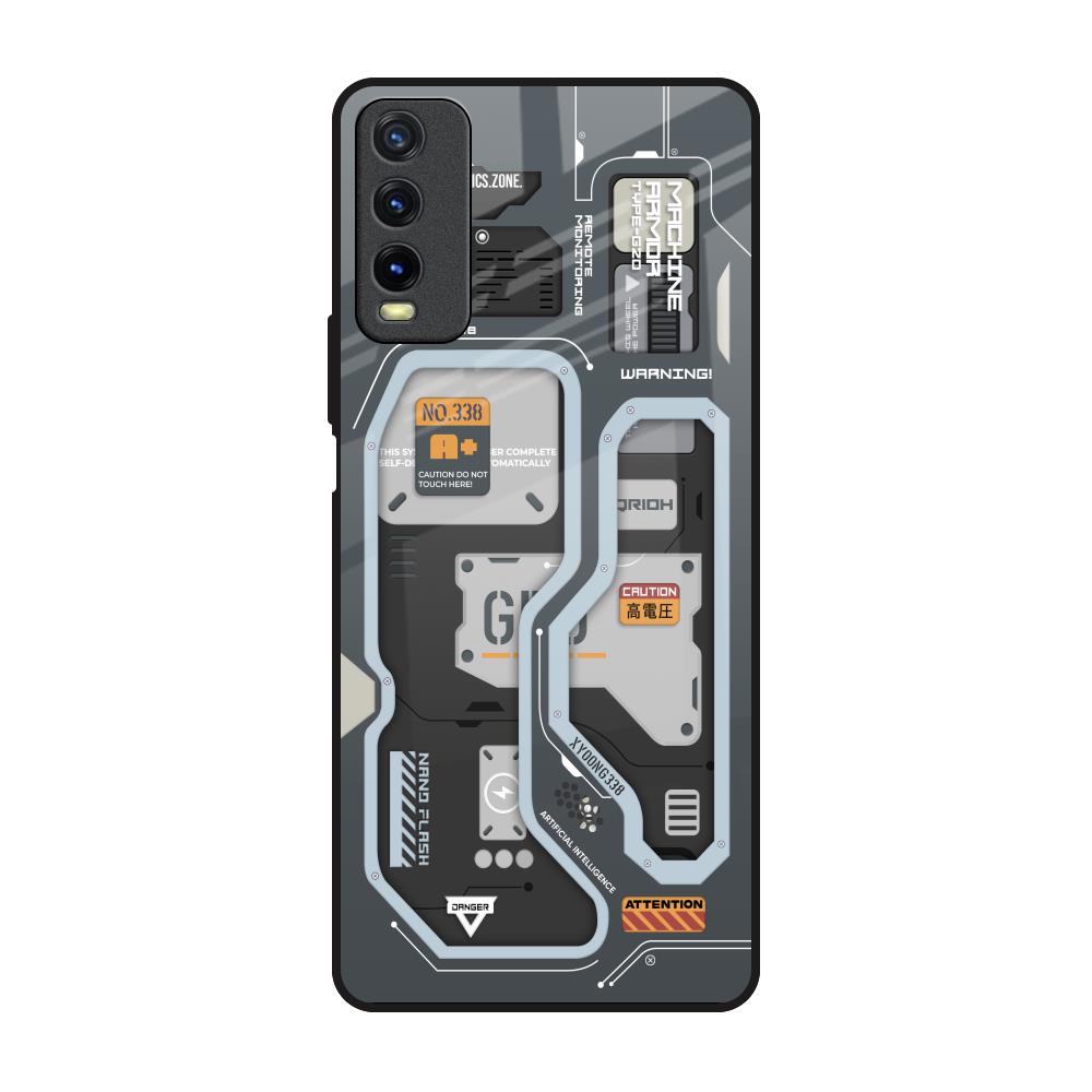 Retro Futuristic Vivo Y20 Glass Back Cover Online