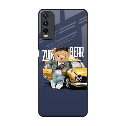 Adventurous Bear Vivo Y20 Glass Back Cover Online