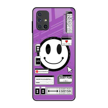 Code with Smile Samsung Galaxy M51 Glass Back Cover Online