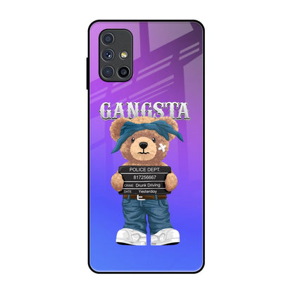 Gangsta Bear Samsung Galaxy M51 Glass Back Cover Online