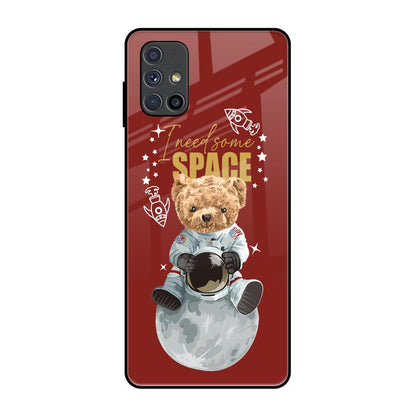 Astronaut Bear Samsung Galaxy M51 Glass Back Cover Online