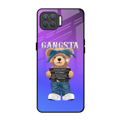 Gangsta Bear Oppo F17 Pro Glass Back Cover Online