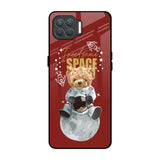 Astronaut Bear Oppo F17 Pro Glass Back Cover Online