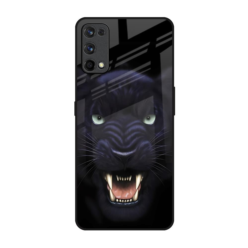 Angry Black Leopard Realme 7 Pro Glass Back Cover Online