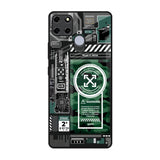 Green Camo Circuit Realme C12 Glass Back Cover Online