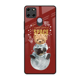 Astronaut Bear Realme C12 Glass Back Cover Online