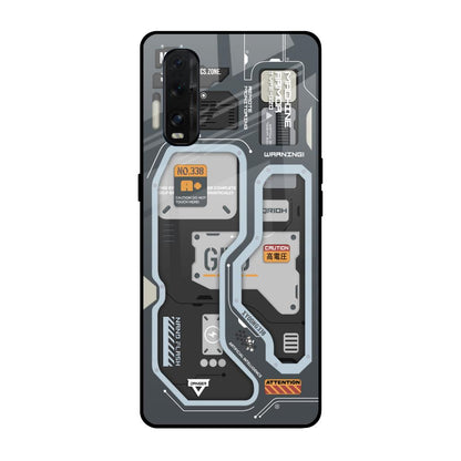 Retro Futuristic Oppo Find X2 Glass Back Cover Online
