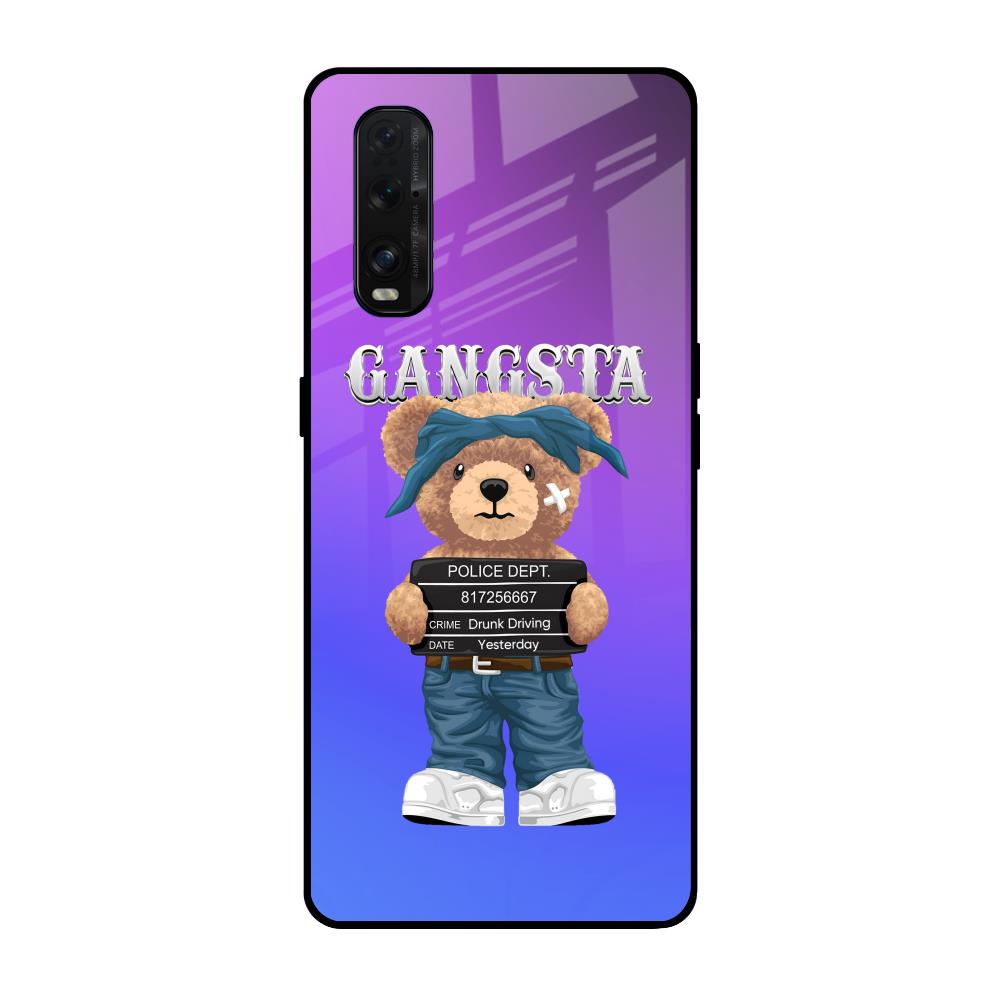 Gangsta Bear Oppo Find X2 Glass Back Cover Online