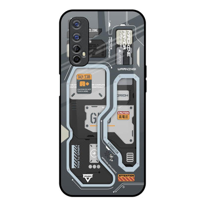 Retro Futuristic Realme 7 Glass Back Cover Online
