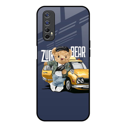 Adventurous Bear Realme 7 Glass Back Cover Online
