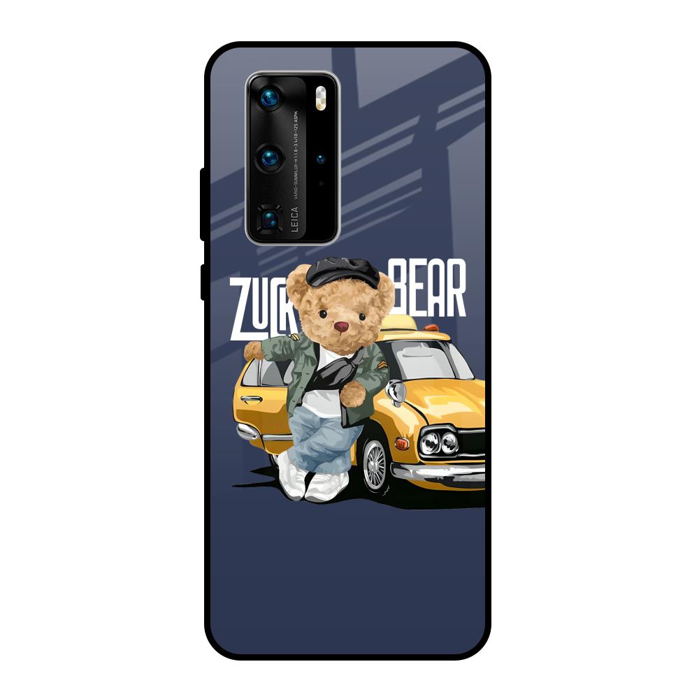 Adventurous Bear Huawei P40 Pro Glass Back Cover Online
