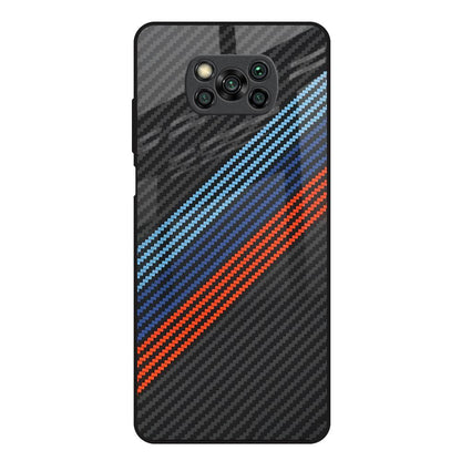 Carbon Inspired Poco X3 Glass Back Cover Online