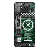 Green Camo Circuit Poco X3 Glass Back Cover Online