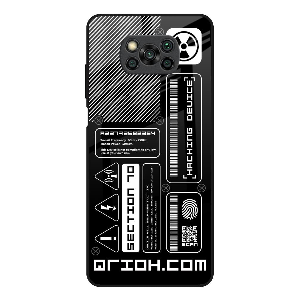 Futuristic Art Poco X3 Glass Back Cover Online