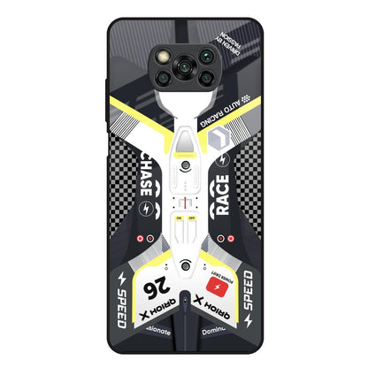 Car Enthusiast Poco X3 Glass Back Cover Online