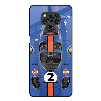 Car Adiction Poco X3 Glass Back Cover Online