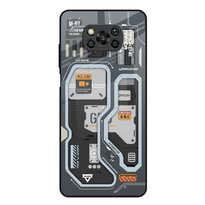 Retro Futuristic Poco X3 Glass Back Cover Online
