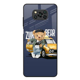 Adventurous Bear Poco X3 Glass Back Cover Online