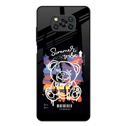 Summer Vibe Poco X3 Glass Back Cover Online