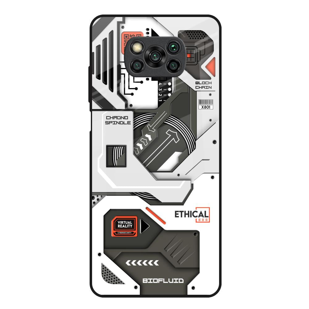 Explore Circuit Poco X3 Glass Back Cover Online