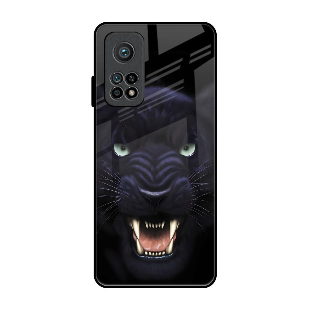 Angry Black Leopard Xiaomi Mi 10T Glass Back Cover Online