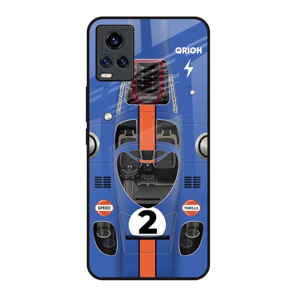 Car Adiction Vivo V20 Glass Back Cover Online