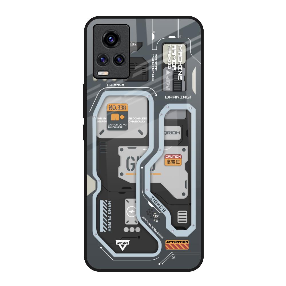Retro Futuristic Vivo V20 Glass Back Cover Online