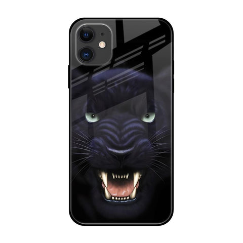 Angry Black Leopard iPhone 12 mini Glass Back Cover Online