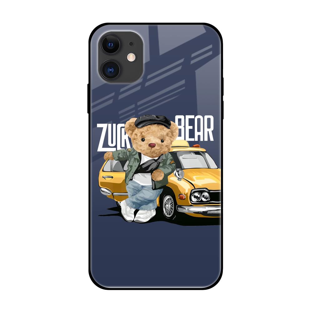 Adventurous Bear iPhone 12 mini Glass Back Cover Online