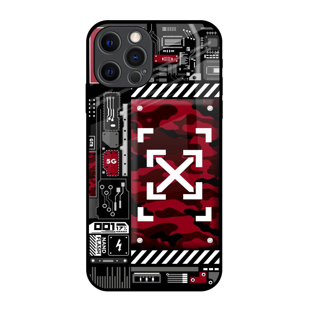 Technology Art iPhone 12 Pro Glass Back Cover Online