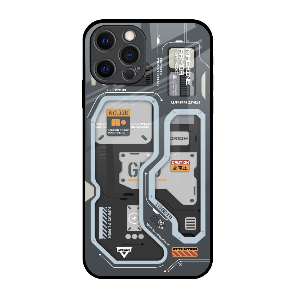 Retro Futuristic iPhone 12 Pro Glass Back Cover Online