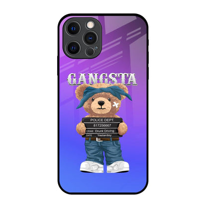 Gangsta Bear iPhone 12 Pro Glass Back Cover Online