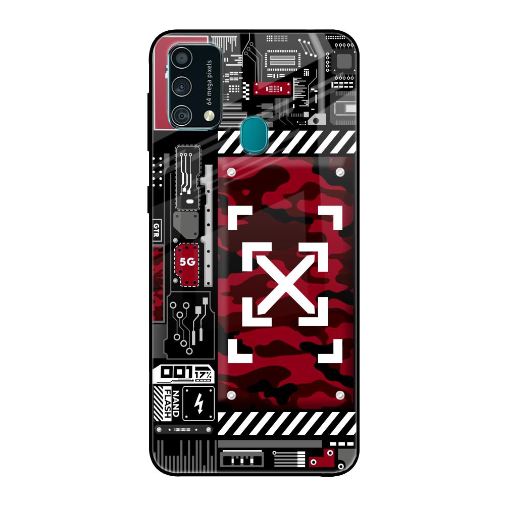 Technology Art Samsung Galaxy F41 Glass Back Cover Online